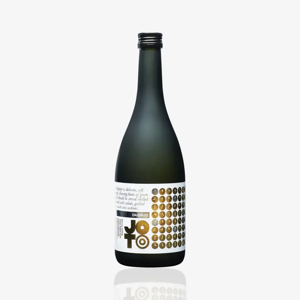 photo of a bottle of Daiginjo genshu Japanese premium sake