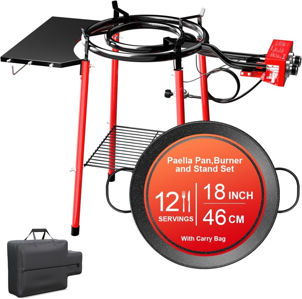 Paella burner and paella pan