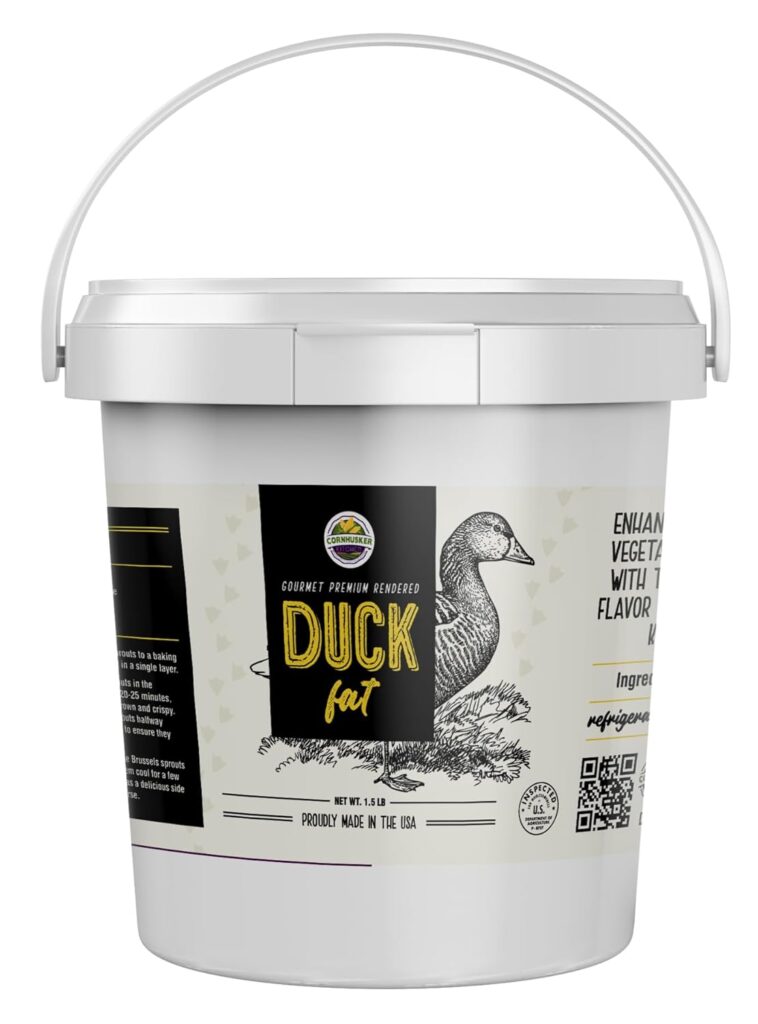 a bucket of duck fat