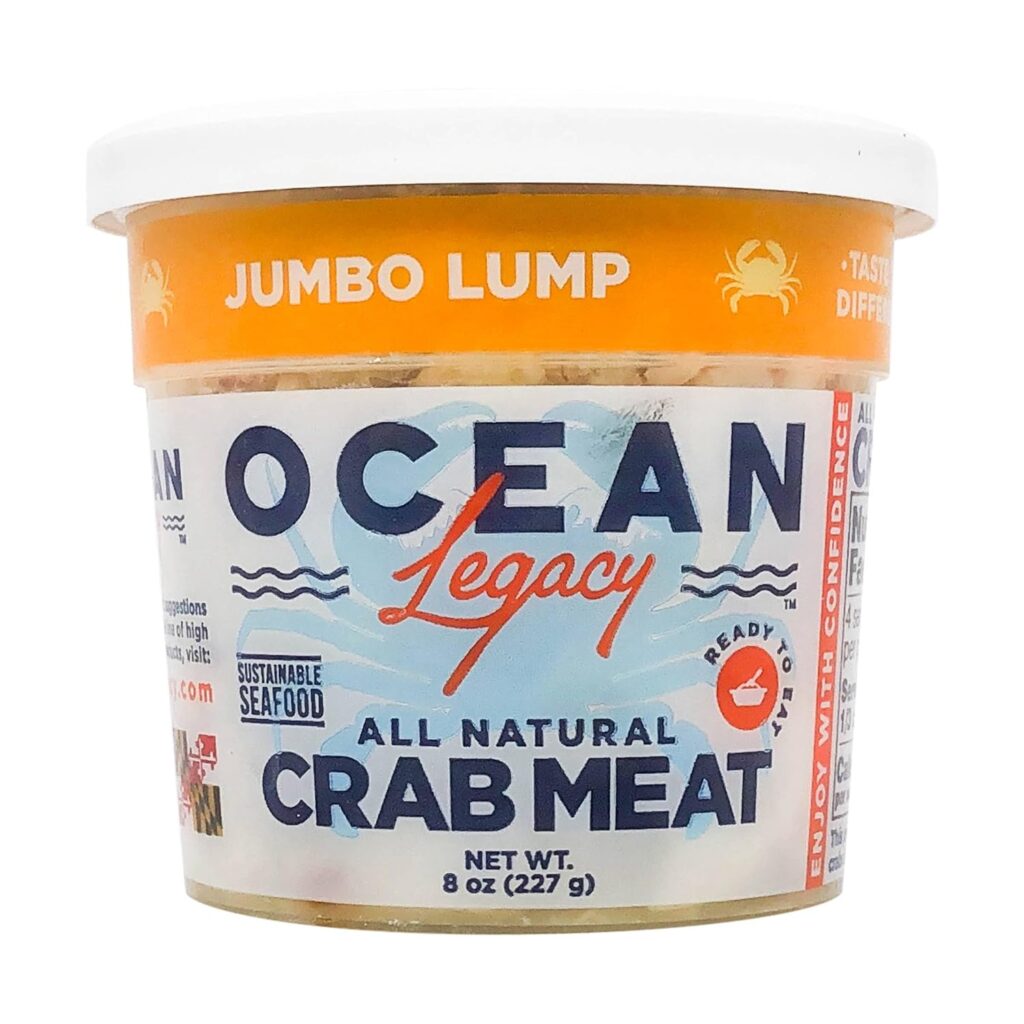 a container of lump crab meat