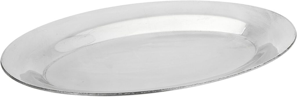 Aluminum sizzle plate or sizzle platter