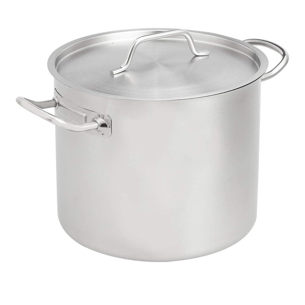 photo of a tall stockpot with lid
