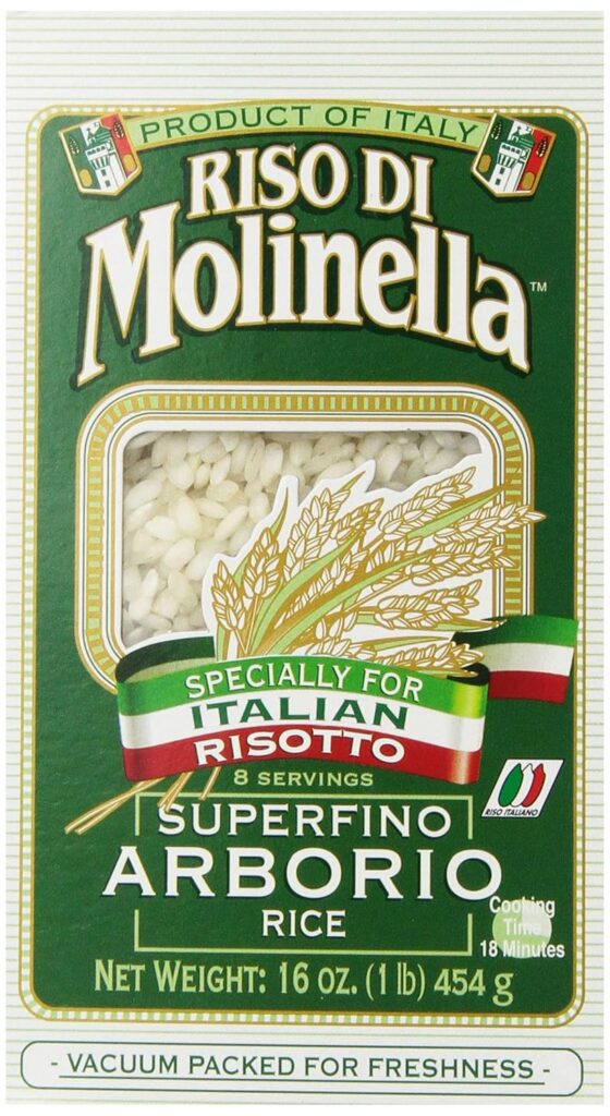 a package of Riso do Molinella brand arborio rice