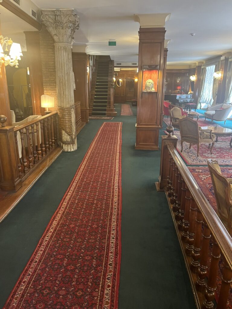 lobby of the Hotel Forum in Rome Italy