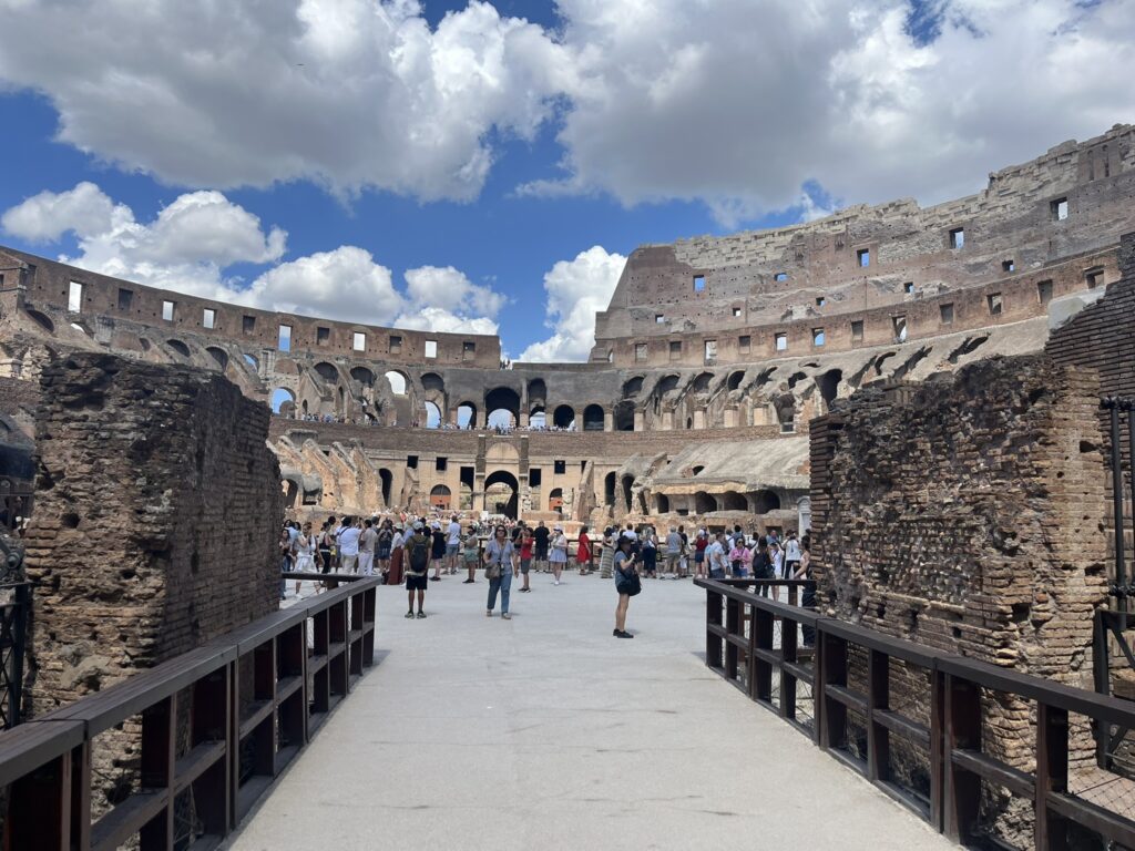 interior of the Colosseum in Rome Italy