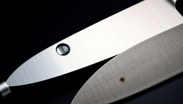photo of the blades of two chef's knives