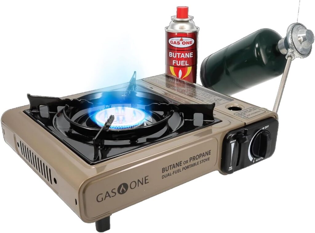 butane burner with can of butane