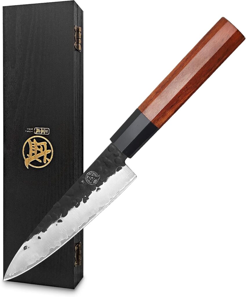 Mistumoto Sakari brand paring s knife with Rosewood handle and box