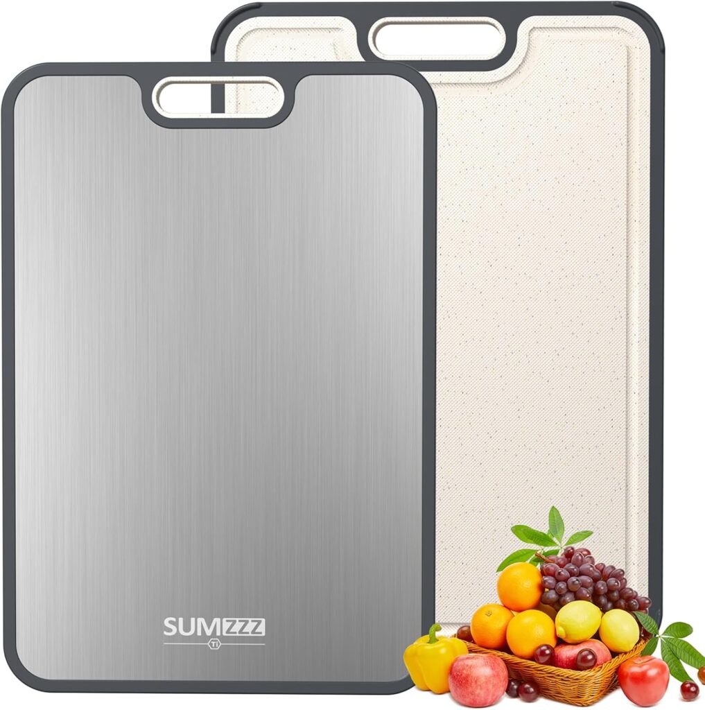 two titanium cutting boards