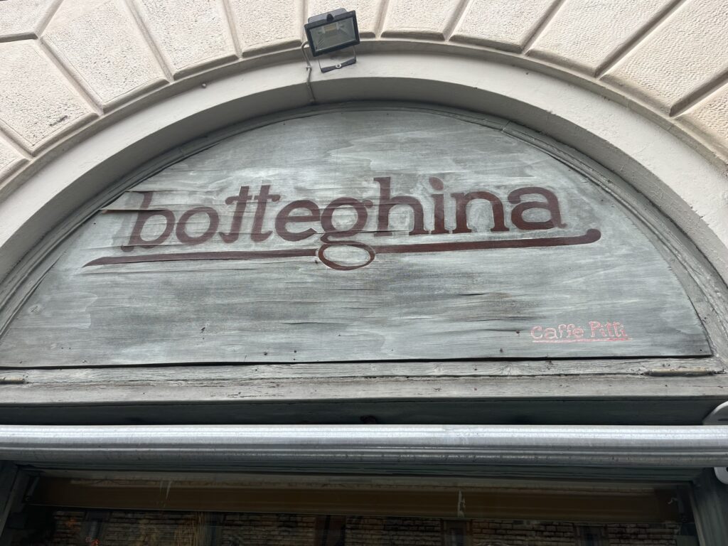 entrance to Ristorante Caffe' Pitti - Botteghina in Florence Italy