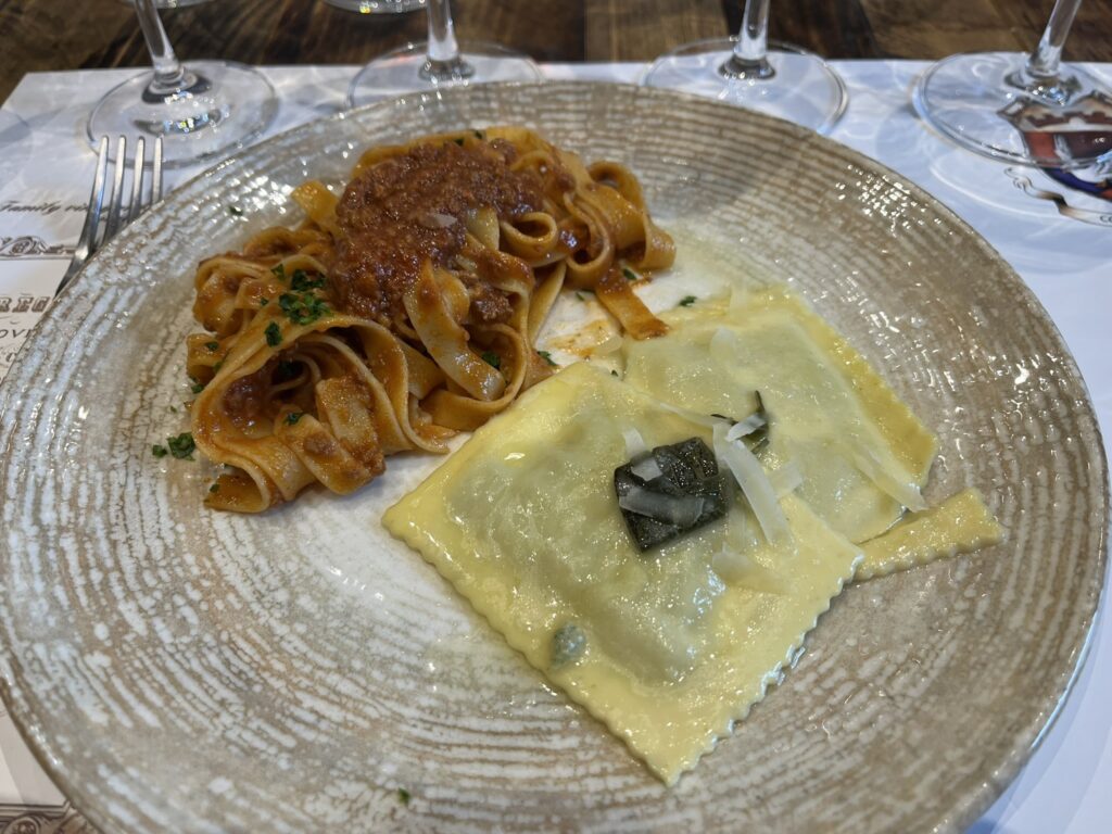 raviolo on a plate