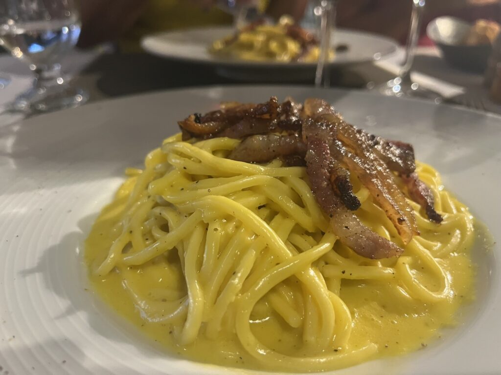 Tonnarrelli housemade spaghetti carbonara