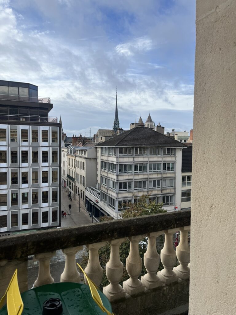 view from a balcony in Dijon France