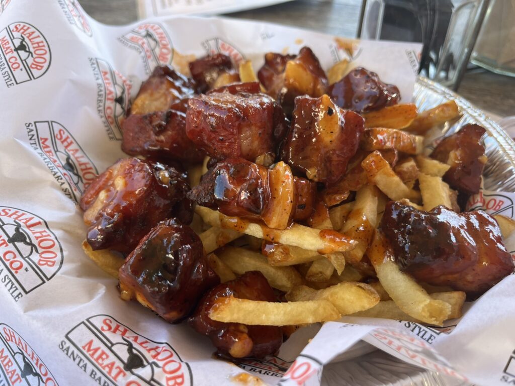 Chipotle Peach Rib Tips at Shalhoob's Funk Zone Patio