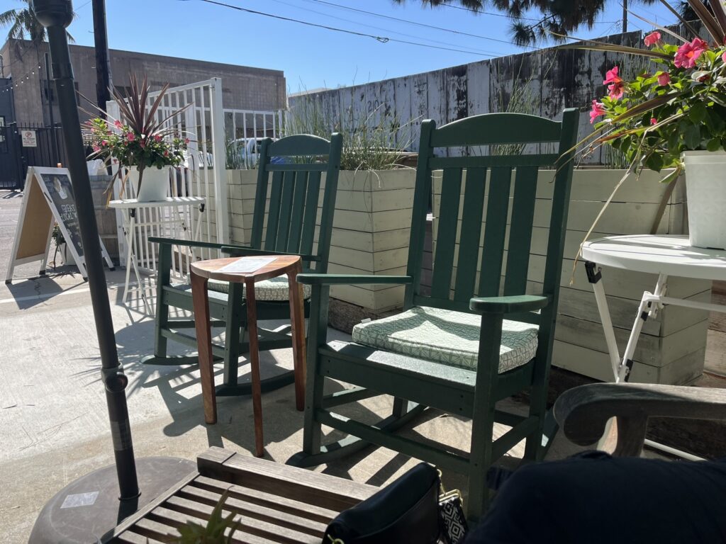 rocking chairs at La Lieff Winery Santa Barbara California