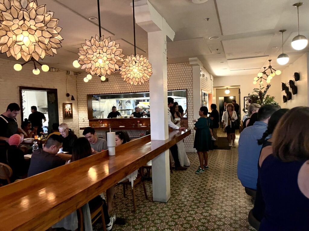 bar area at Loquita Santa Barbara California