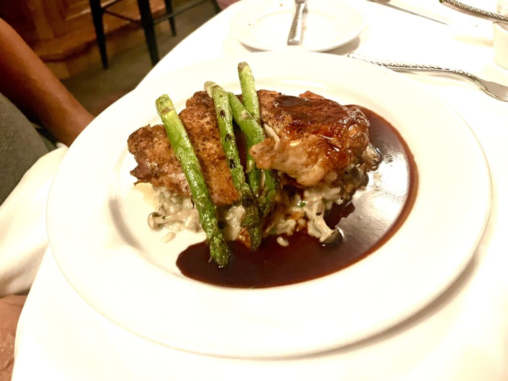 roasted chicken at Toma Restaurant Santa Barbara California