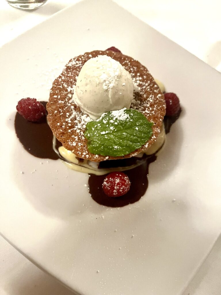 molten chocolate cake at Toma Restaurant Santa Barbara California