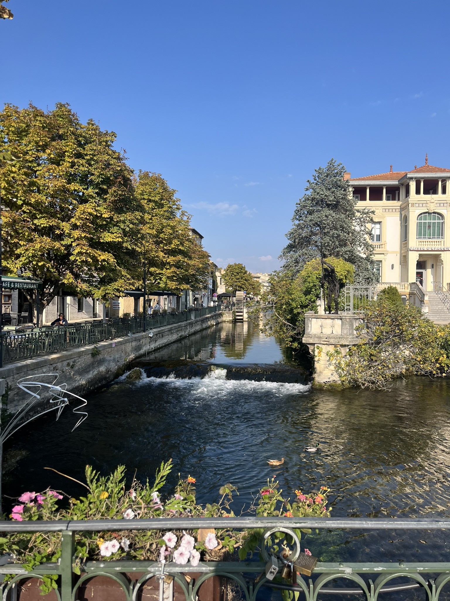 the river in the Provence town on Ille-sur-la-Sorgue