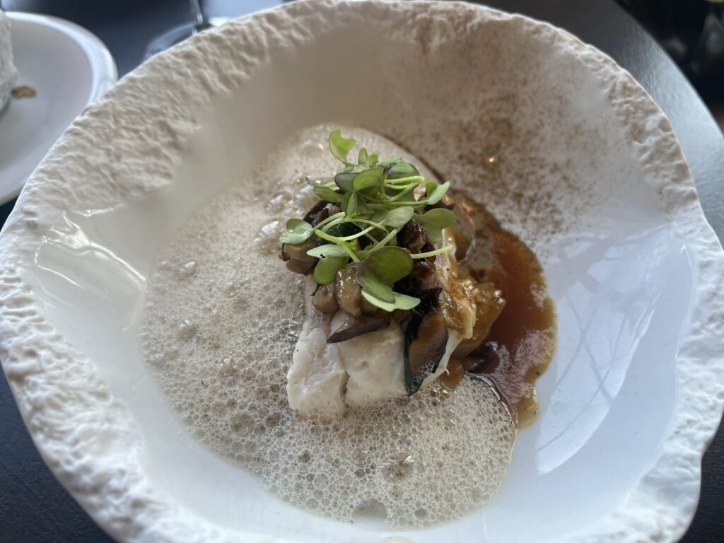 Red mullet with rockfish soup at Bulle - Restaurant de Fourvière Lyon France
