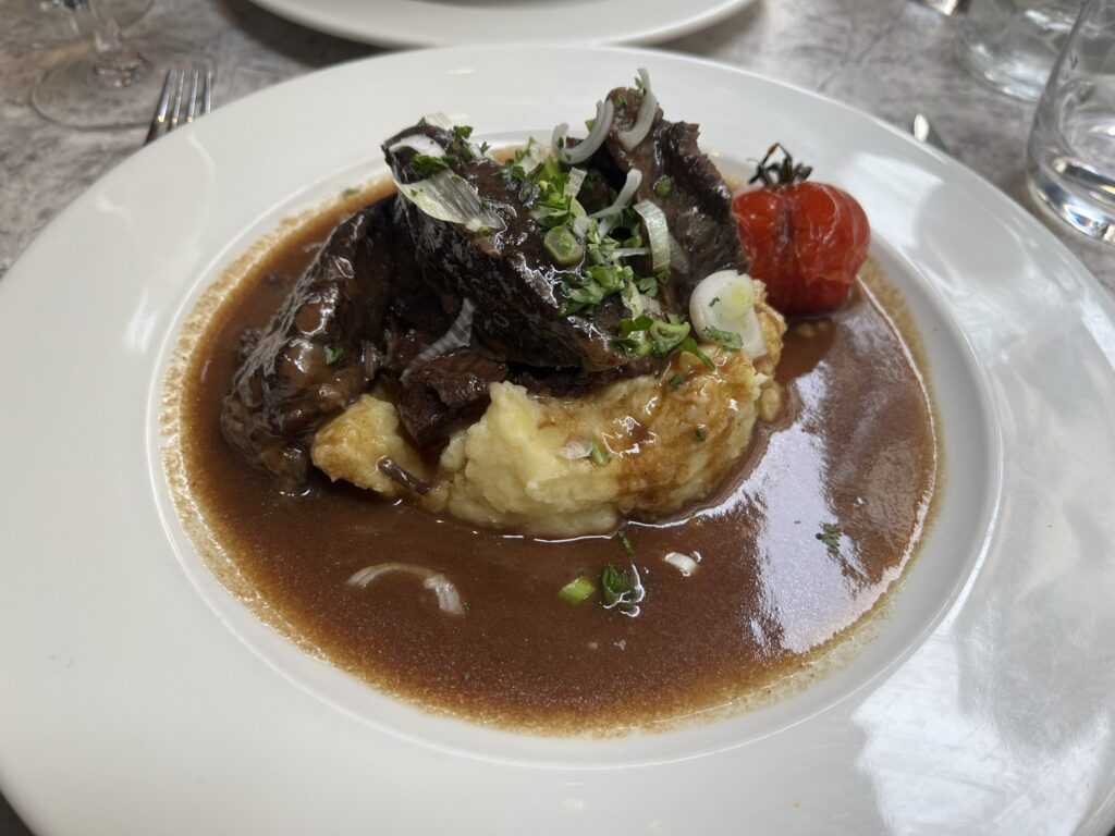 Braised beef cheek at Bistrot ANCRÉ Lyon France