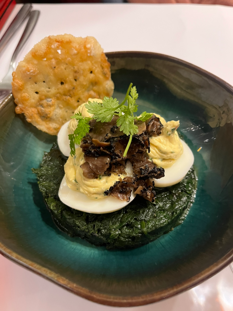 Deviled eggs at Aux Trois Maries Lyon France