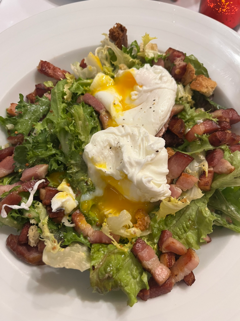 Salade Lyonnaise at Aux Trois Maries Lyon France