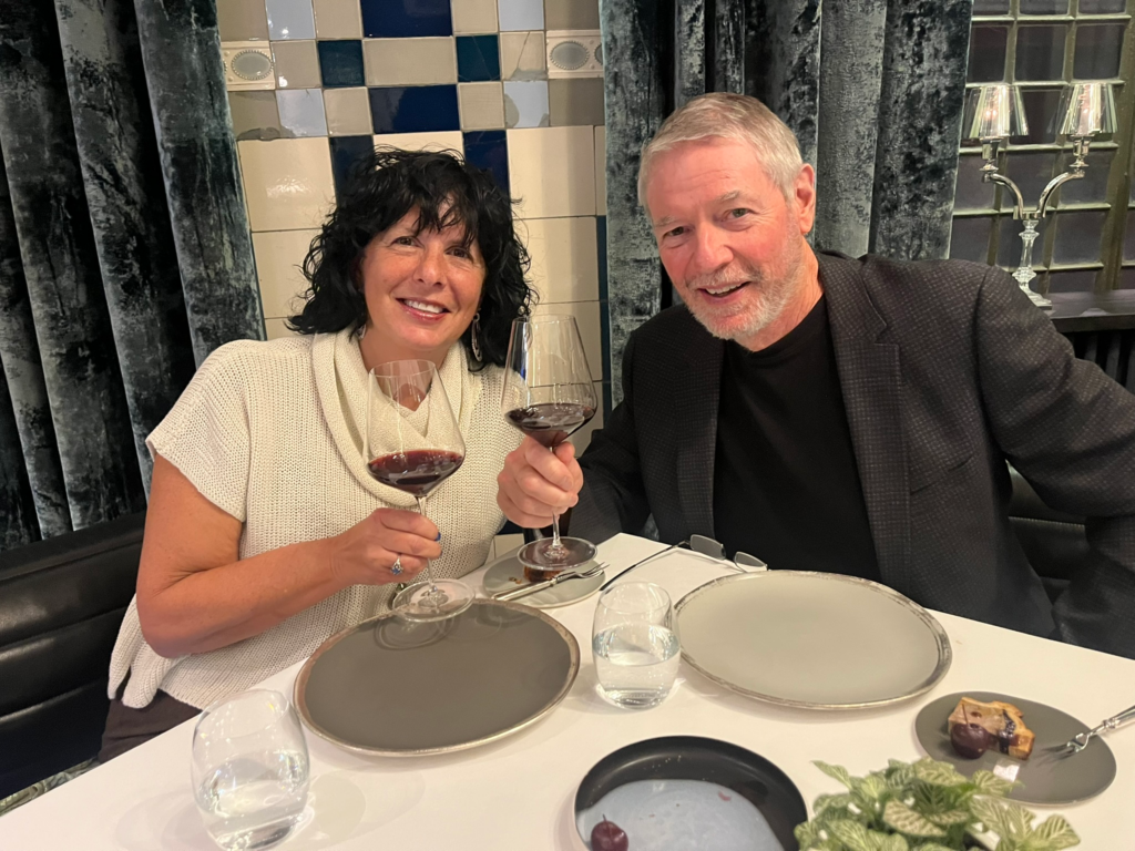 John Hornick and Sarah Alexander st at La Mère Brazier Lyon France