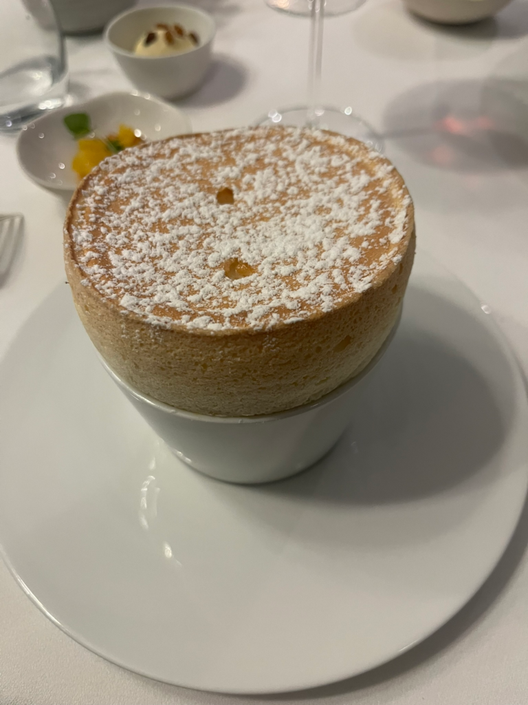 Grand Marnier Soufflé at at La Mère Brazier Lyon France