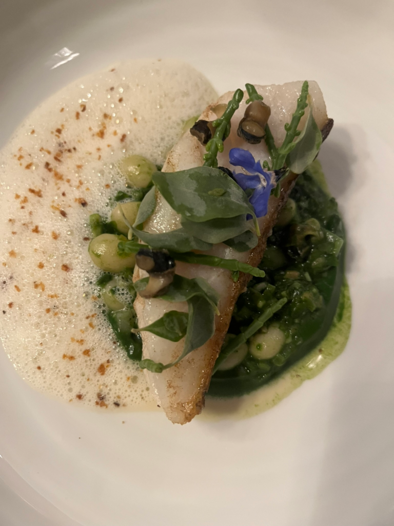 line-caught pollack at La Mère Brazier Lyon France