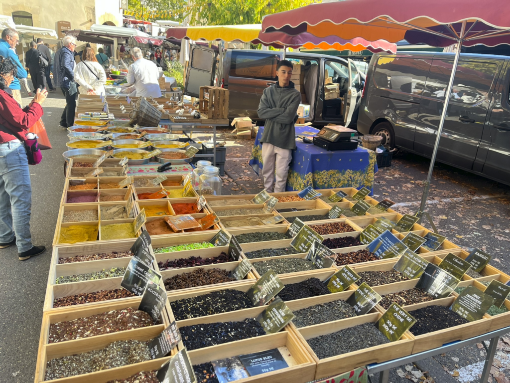 Market in Lourmarin, France