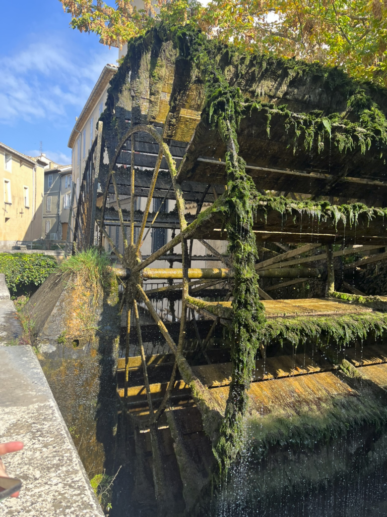 a waterwheel in L'Isle-sur-la-Sorgue, France