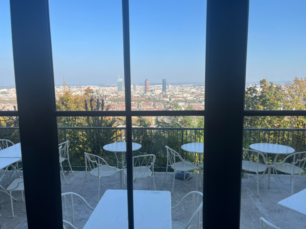 View from our table at Bulle - Restaurant de Fourvière Lyon France