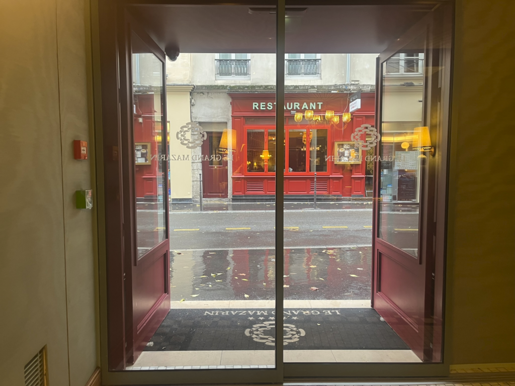 front entrance of the Hôtel Le Grand Mazarin Paris France
