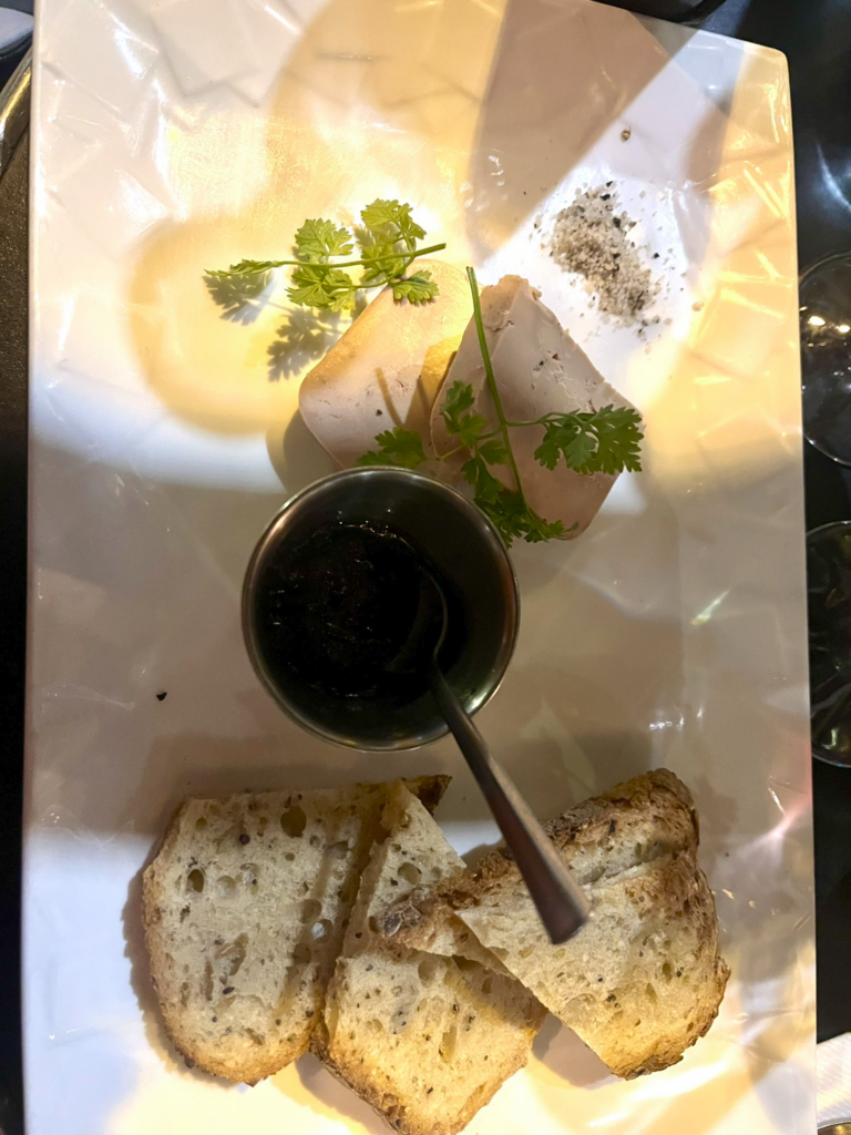 duck foie gras pate at Cocotte restaurant Paris France