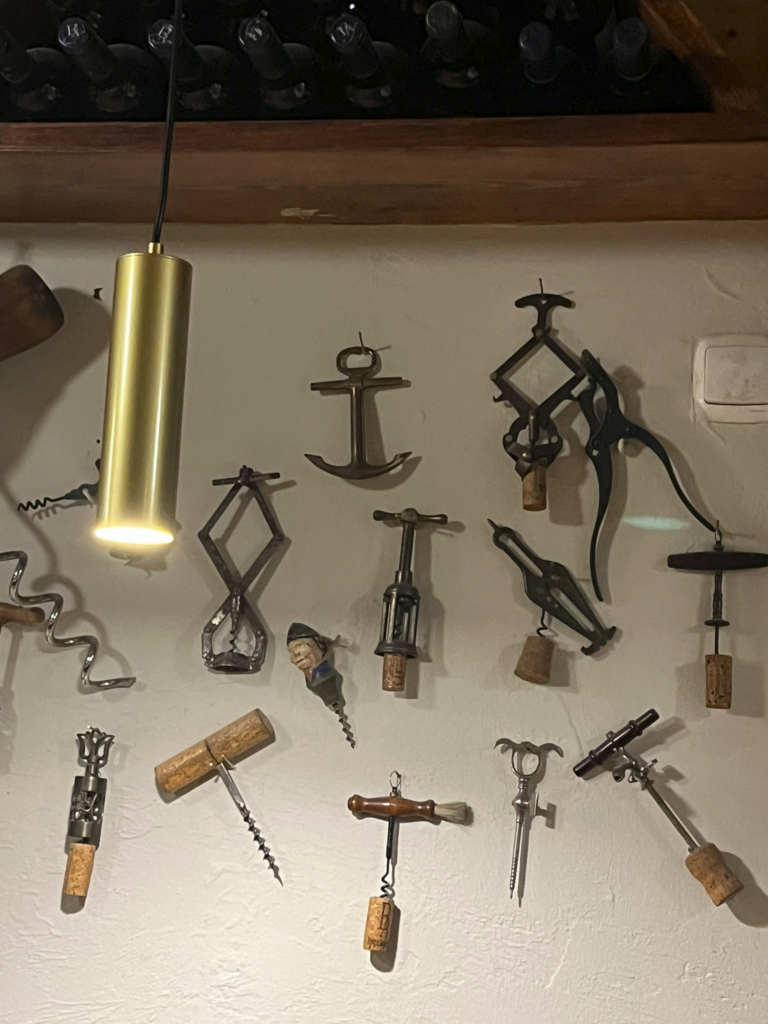corkscrew wall at El Tapeo de Cervantes restaurant in Malaga Spain