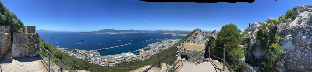Panoramic view from The Rock of Gibraltar