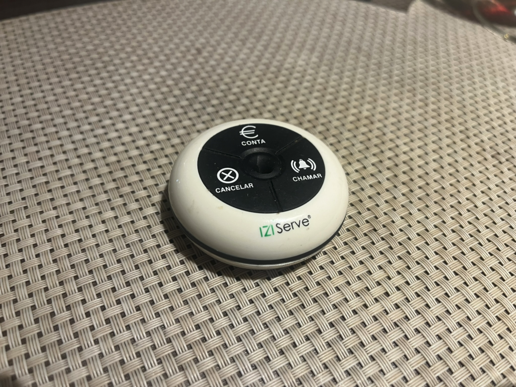 Server call device at Tapas Y Copas restaurant Funchal Madeira