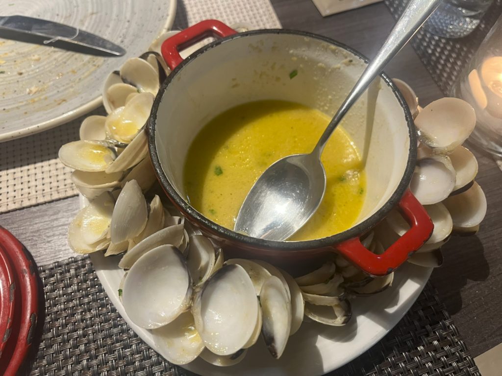 Clams at Tapas Y Copas restaurant Funchal Madeira