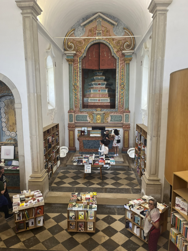 Igreja de Sao Tiago Church Bookstore in Obidos Portugal