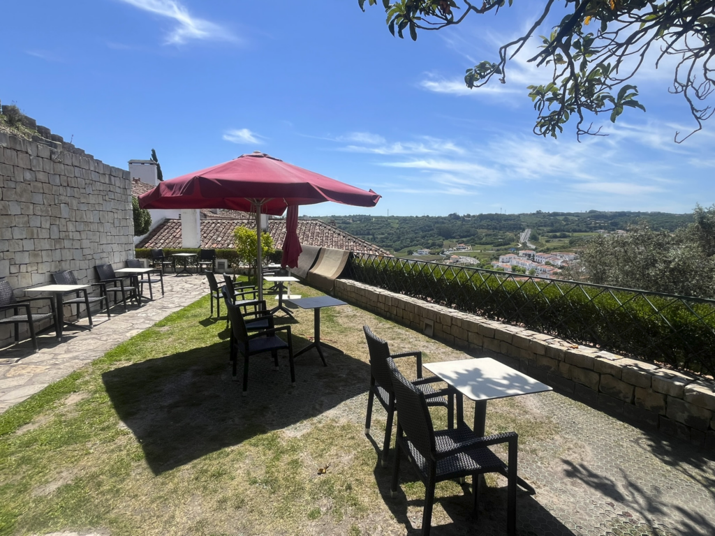 view from Pousada do Costelo de Obidos Hotel in Obidos Portugal