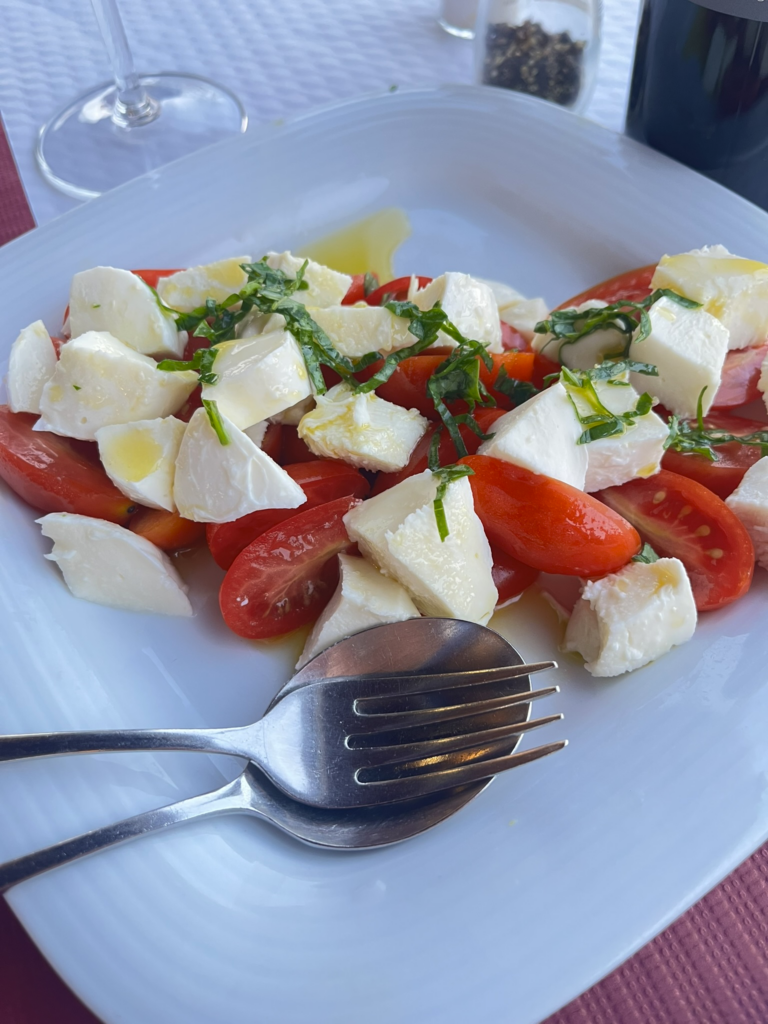 salad at Alcaide Restaurant in Obidos Portugal