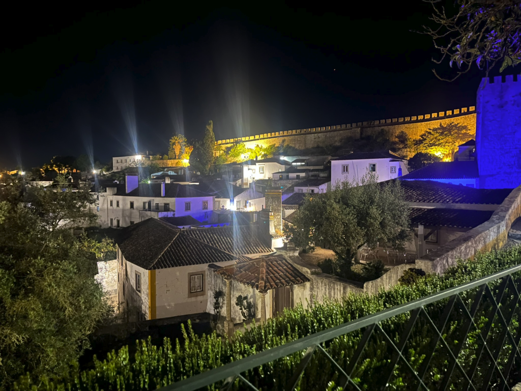 night in Obidos Portugal