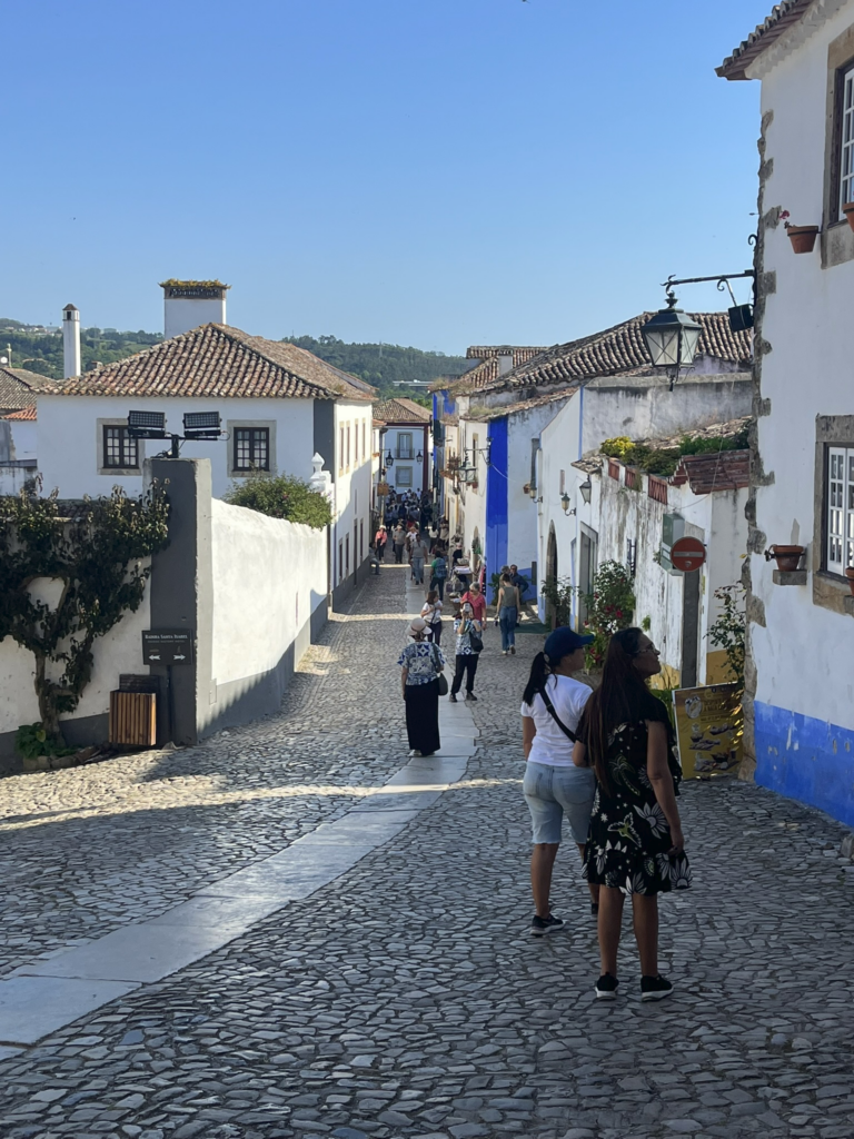 Inside the walled town of Obidos Portugal
