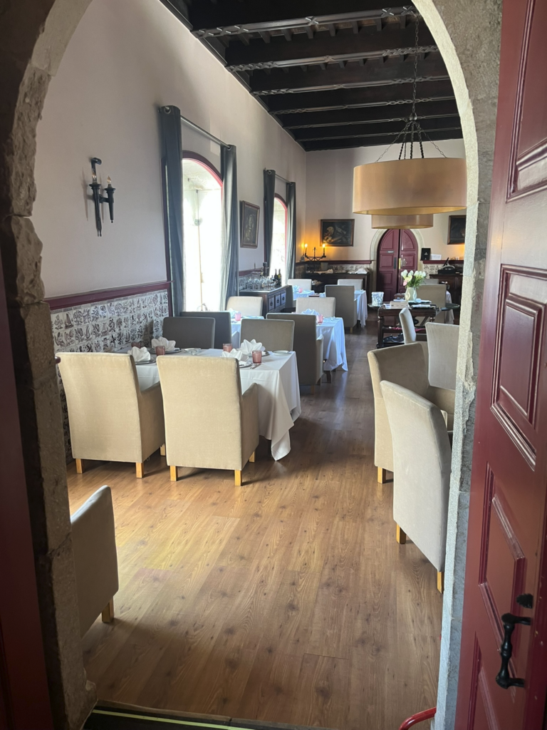 restaurant at Pousada do Costelo de Obidos Hotel in Obidos Portugal