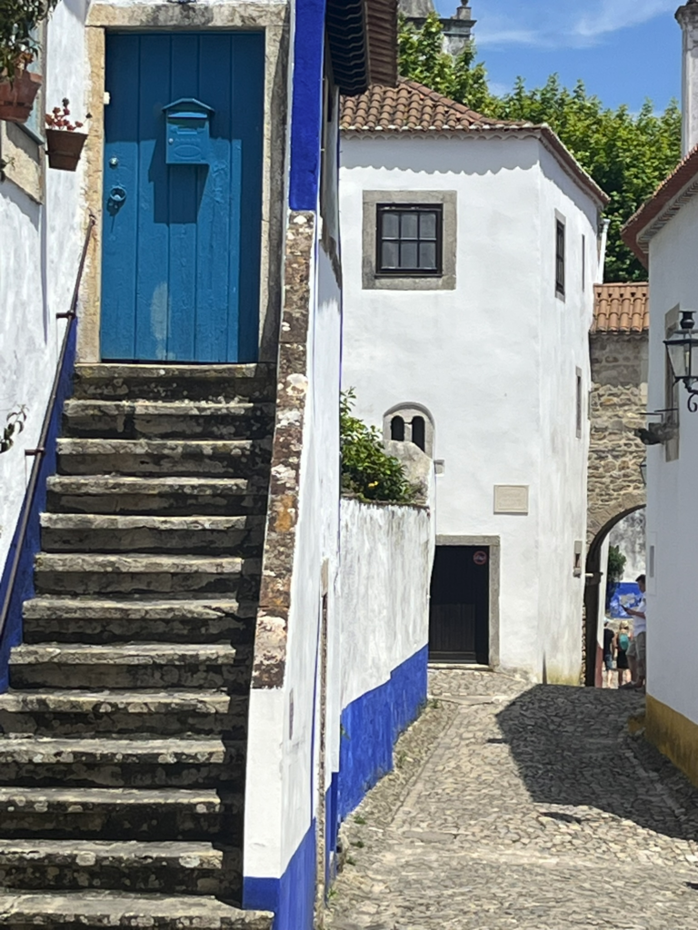 inside the wall of Castelo de Obidos in Obidos Portugal